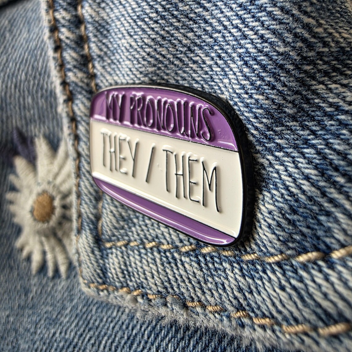 They Them Pronouns Enamel Pin Teacher Speech Language Pathologist they-them-pronouns-enamel-pin-teacher-speech-language-pathologist