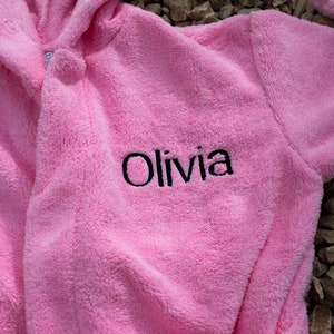 Personalized Kids Plush Hooded bathrobes, Children, boys, girls,MANY COLORS,Fleece, Monogrammed, Name, Initial, Embroidered custom, gift