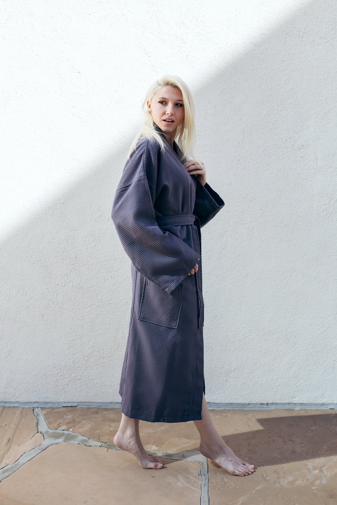 Long Cotton Robefree SLIPPER Many Colors Spa Party Robe premium