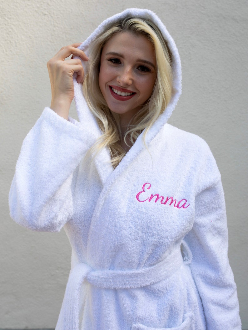 personalised terry towelling bathrobes
