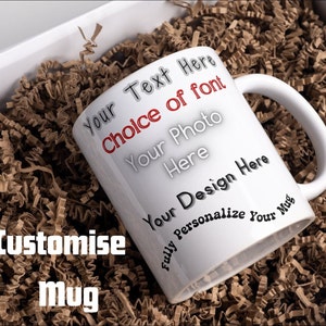 Personalized Mug - Custom Text Mug,  with your choice of favorite phrase, Custom Photo Mug, makes a perfect personalized unique gift
