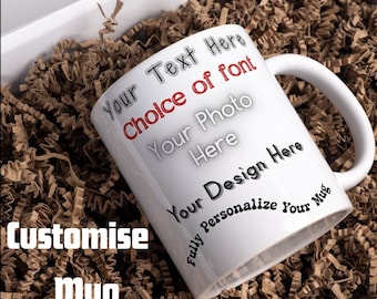 Custom Photo Mug – Personalized Text, Unique Gift