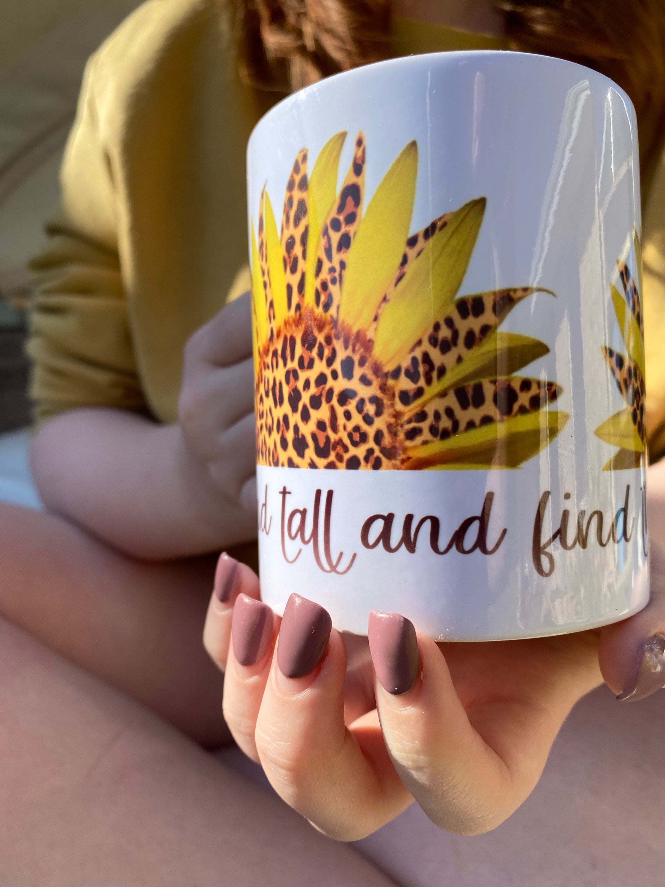 Sunflower Mug Elegant Gift and Inspirational Sunflower Etsy