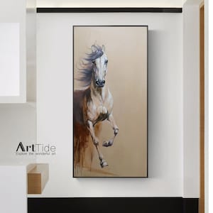 Horse Oil Painting, Large Oil Painting,Horse Painting,Large Canvas Art,Horse Decor,Horse Wall Art, Large Wall Art, Abstract Painting Art
