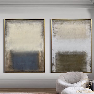 Beige en bruine abstracte schilderijenset: moderne muurkunst