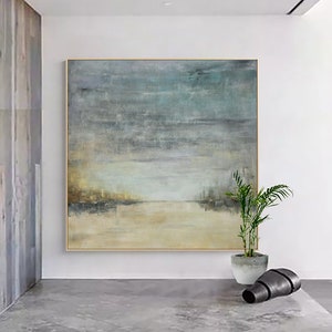 ocean sunset painting beach acrylic painting Large Sky Landscape Painting Large Sky and Sea Painting canvas painting for living room