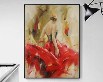 Dancing actress oil painting original female dancing actress oil painting,Nude wall art,sexy back painting,Naked woman  sexy female arts