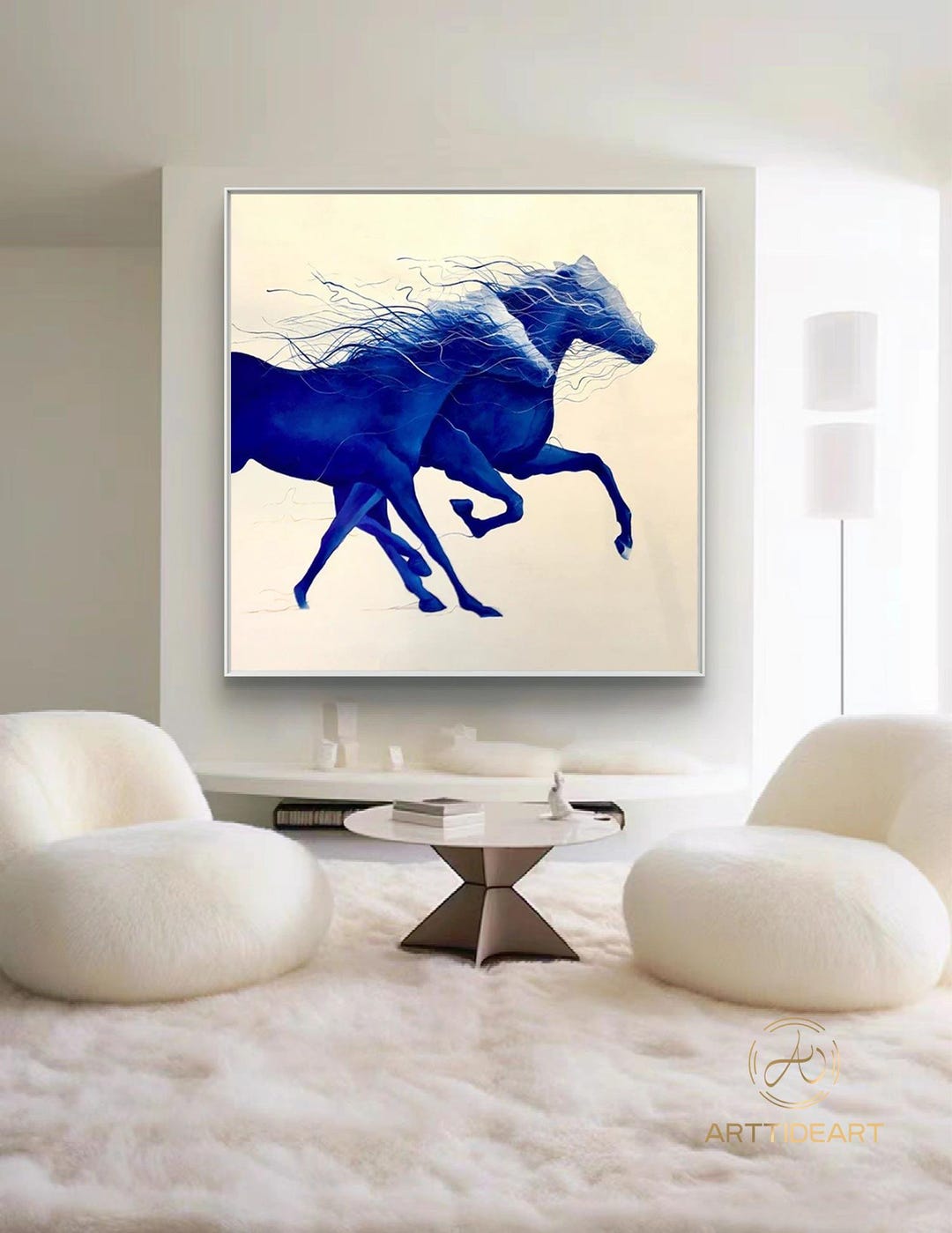 Large Horses Abstract Canvas Wall Art Original Horse Abstract Canvas ...