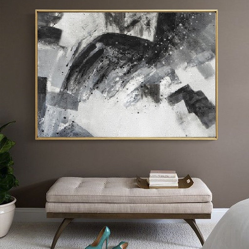 Extra Large Wall Art Canvasblack and White Canvas Wall Etsy
