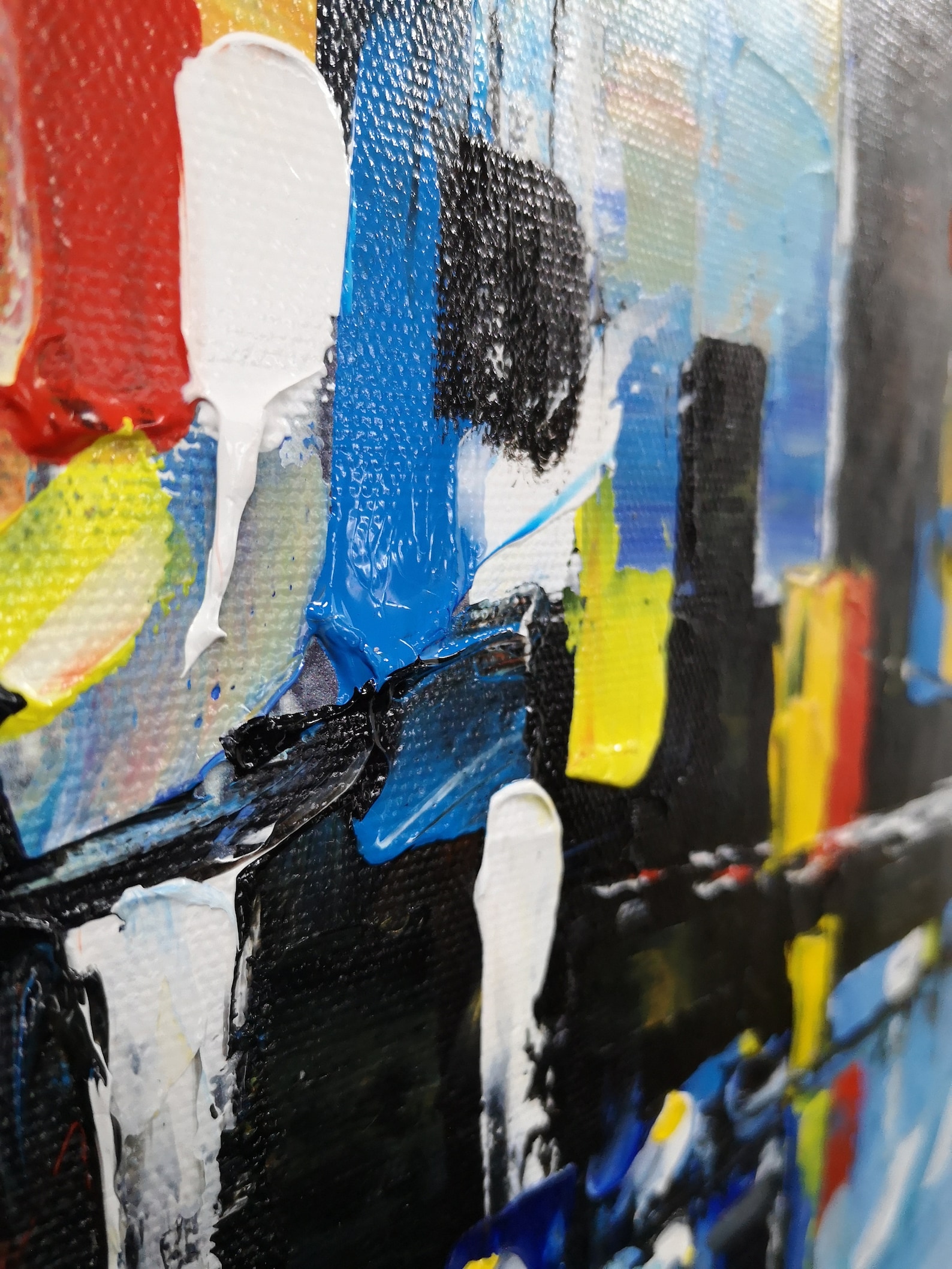 Large City Abstract Painting Original Urban Art Painting Large Etsy