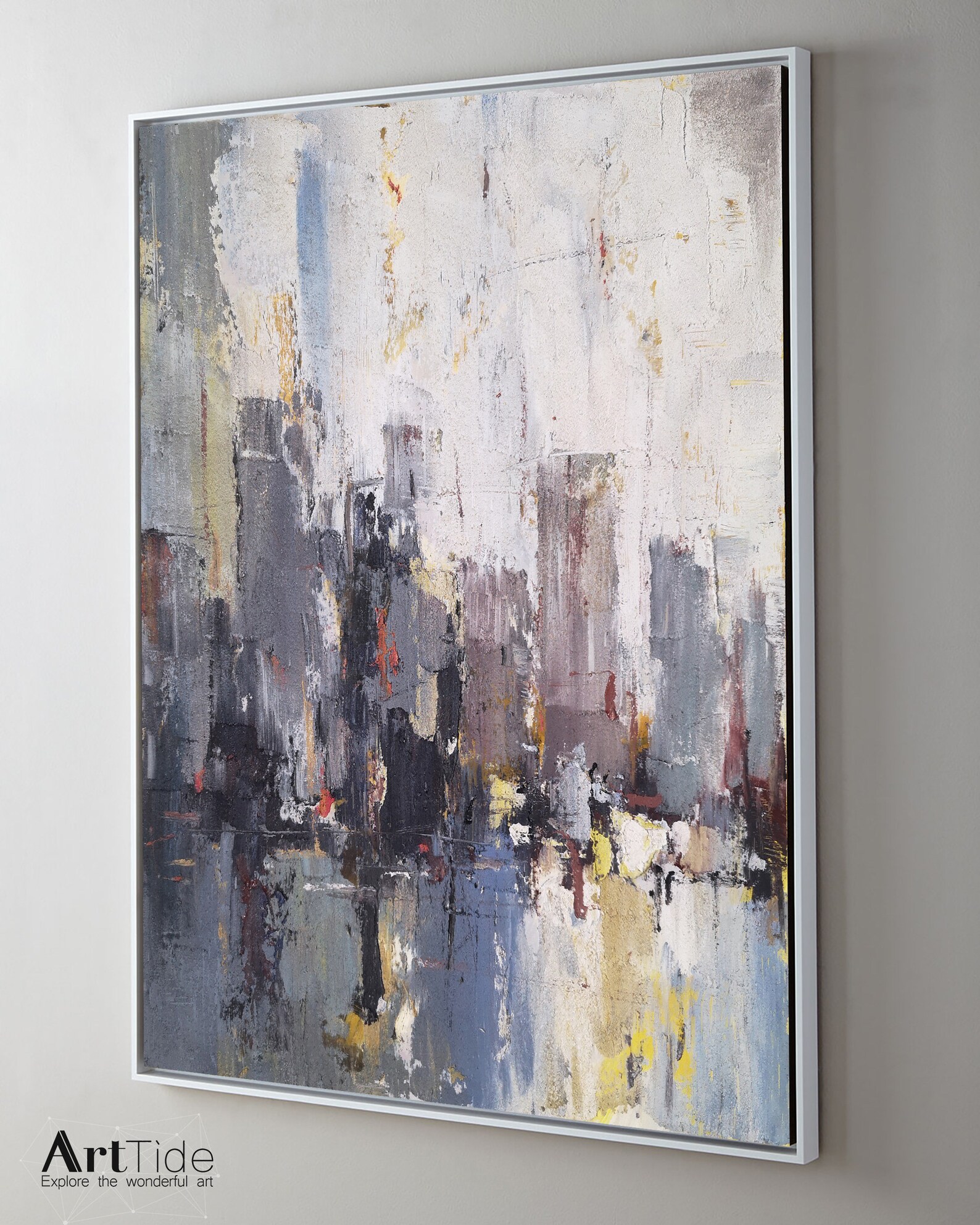 Large City Abstract Painting Art New York Painting Cityscape Etsy