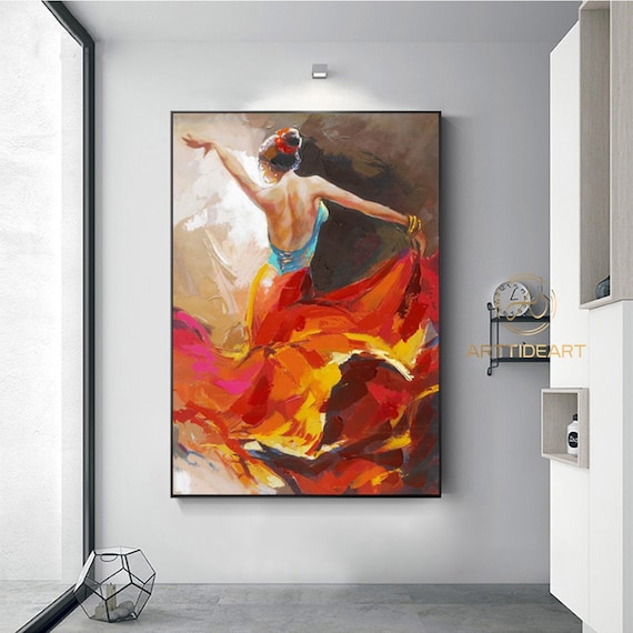 Tableau peinture danseuse moderne