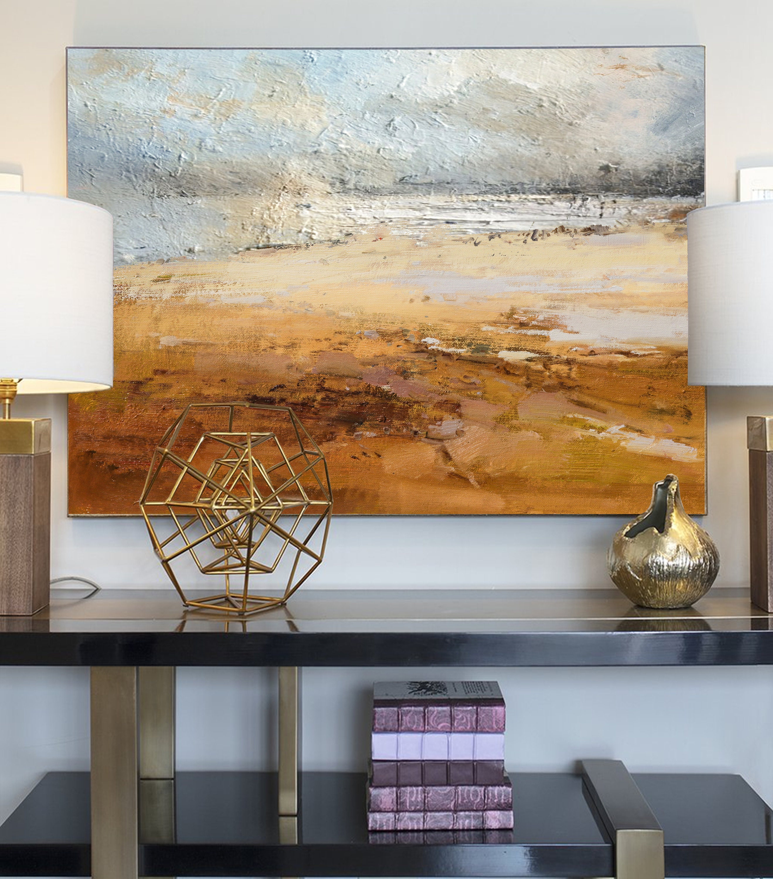 Coastal Beach Artlarge Seaside Canvas Artsky Landscape Etsy