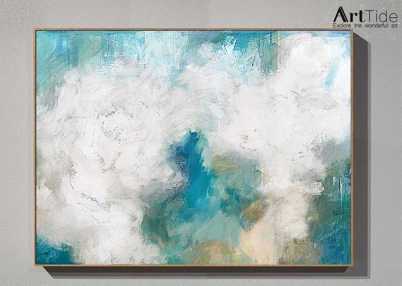 Cloud Painting Abstract Sky Painting on Canvas Large Landscape Etsy
