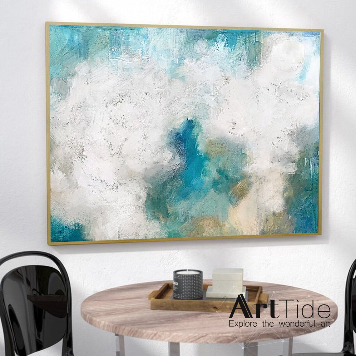 Cloud Painting Abstract Sky Painting on Canvas Large Landscape Etsy