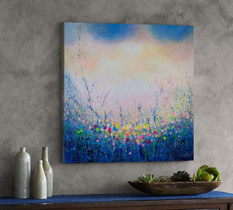 Original Floral Acrylic Paintings on Canvascolorful Etsy