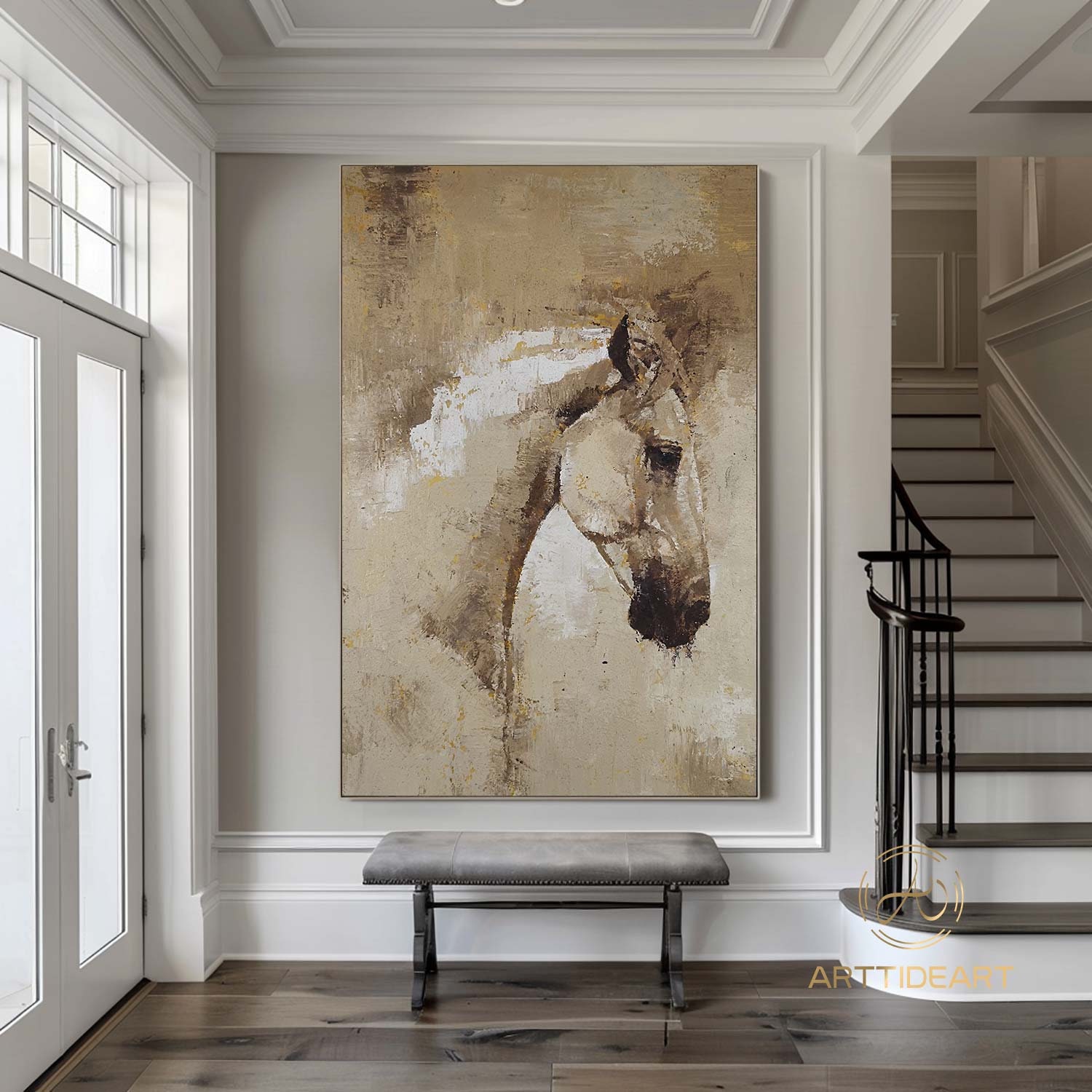 Textured Horse Oil Painting on Canvas - Large Original Animal Art - Etsy