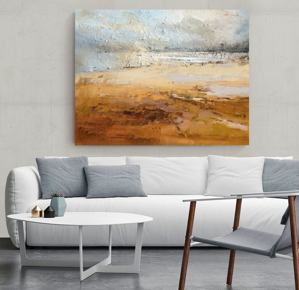 Coastal Beach ArtLarge Seaside Canvas ArtSky Landscape | Etsy