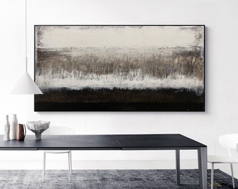 Black and white Painting Black textured wall art Black and white Abstract art Black and white wall art sea wave painting Black sea painting