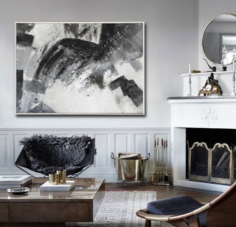 Extra Large Wall Art Canvasblack and White Canvas Wall Etsy