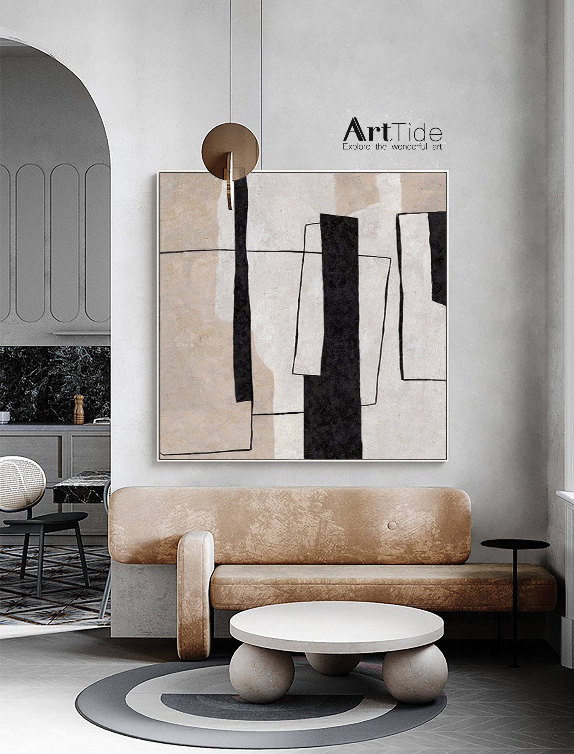 Extra Large Abstract Painting Minimalism Wall Art Original Etsy