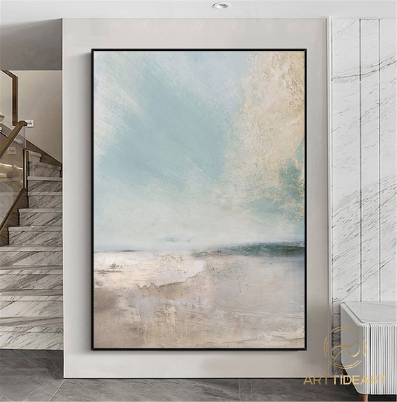 Original Sea Abstract Oil Paintingwhite Waves Texture - Etsy