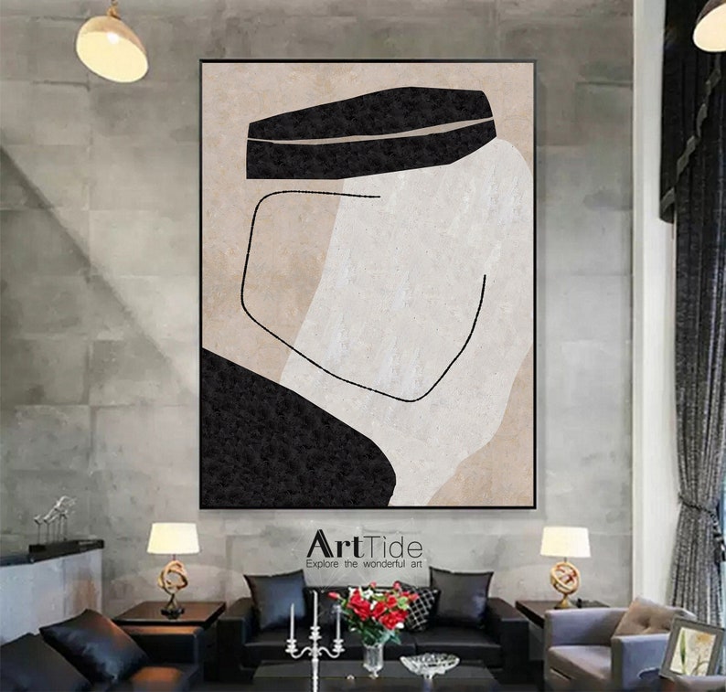 Minimalism Painting Original Minimalist Canvas Art Gray Etsy
