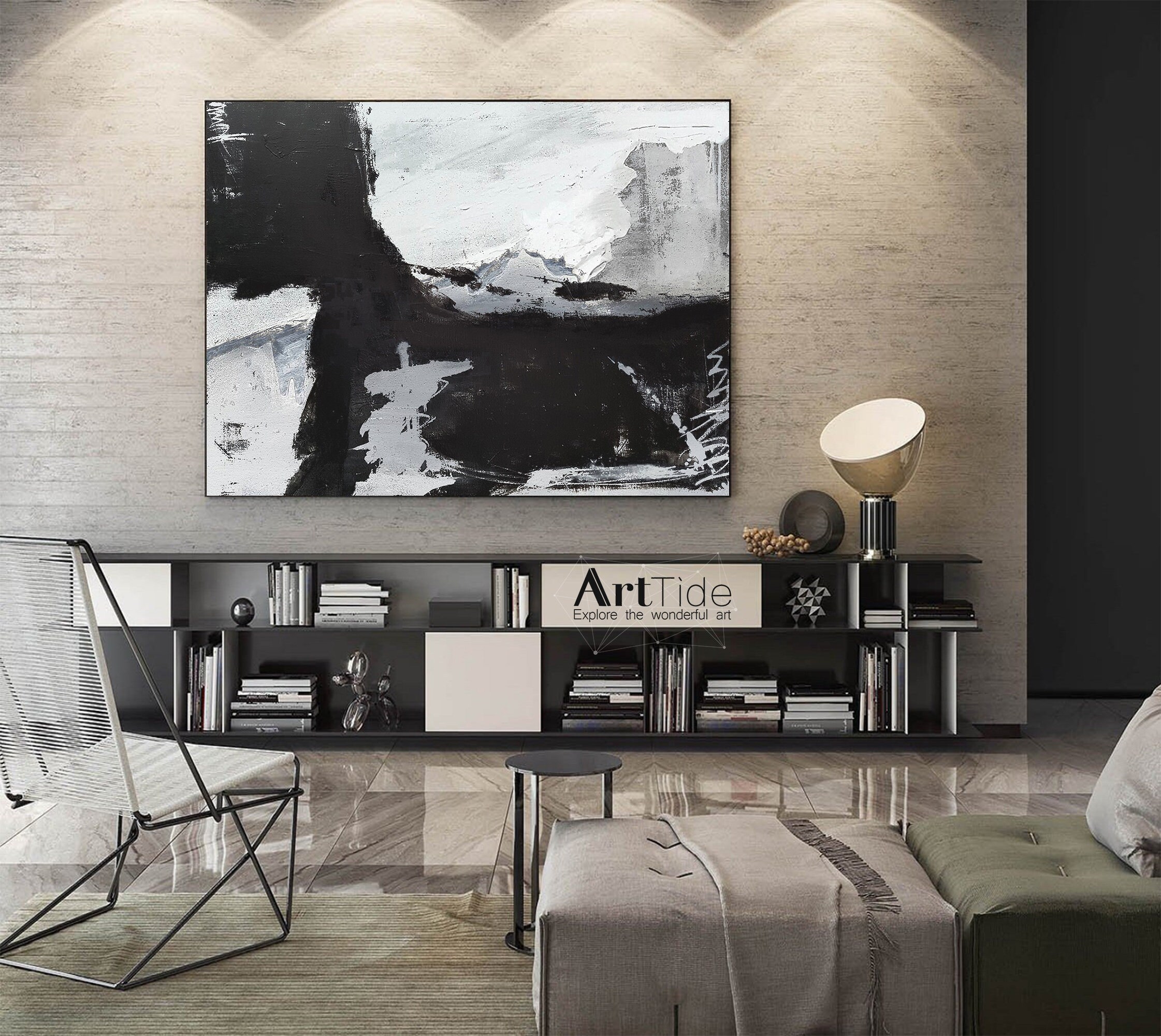 Large Abstract Art Original Abstract Painting Office Painting Etsy