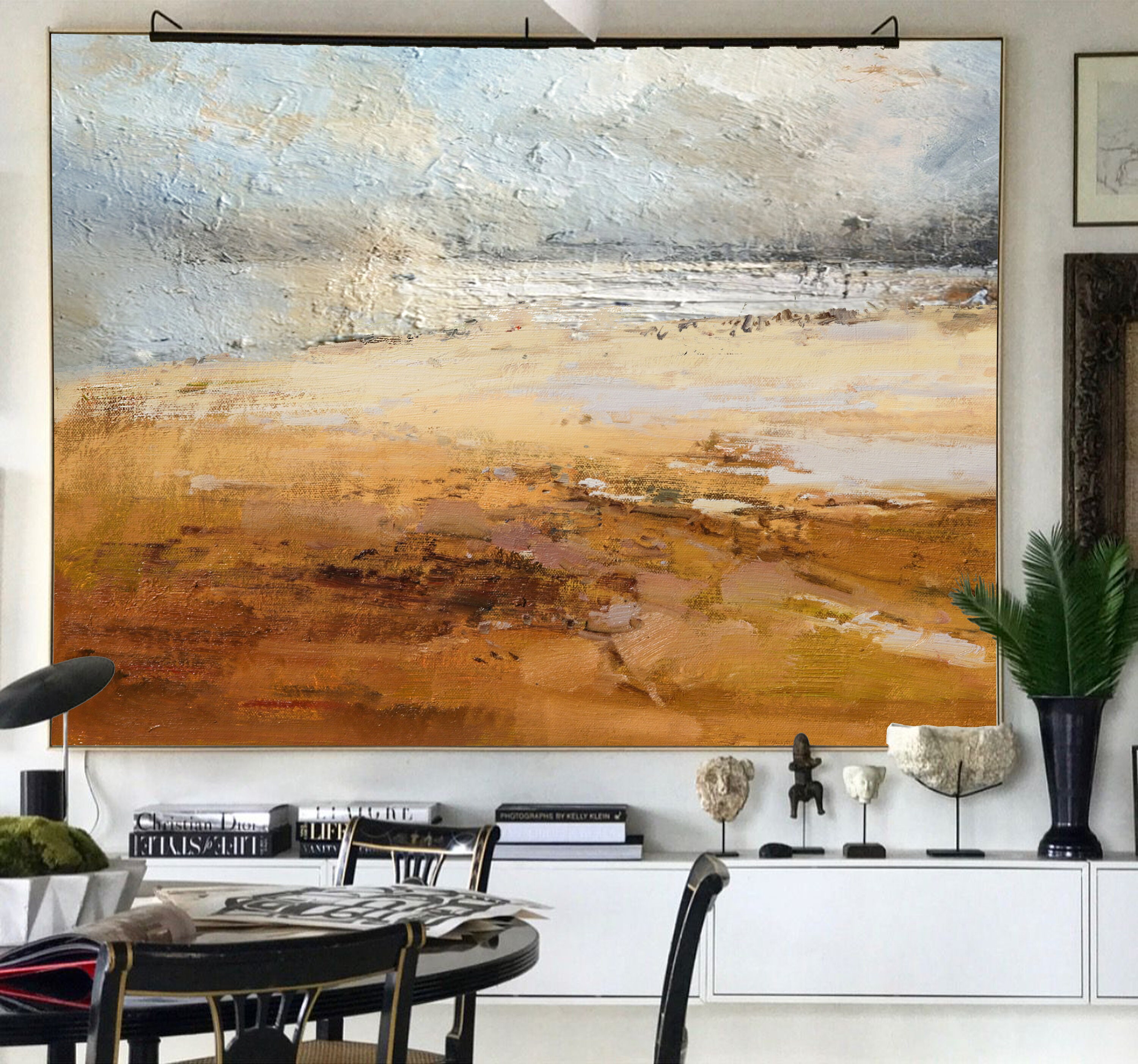 Coastal Beach Artlarge Seaside Canvas Artsky Landscape Etsy