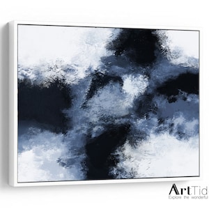 Large Abstract Painting On Canvas White Abstract Painting Blue Painting Ocean Painting Oil Painting On Canvas Original Living Room Art