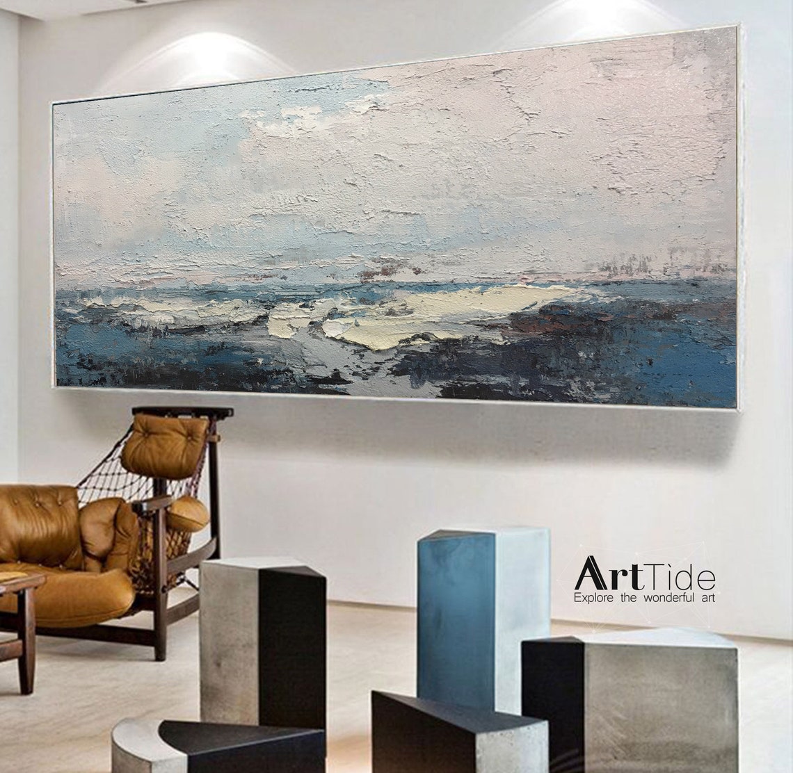 Beach Landscape Art Large Original Landscape Painting Etsy