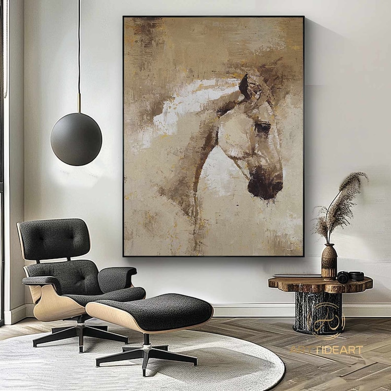 Textured Horse Oil Painting on Canvas - Large Original Animal Art - Etsy
