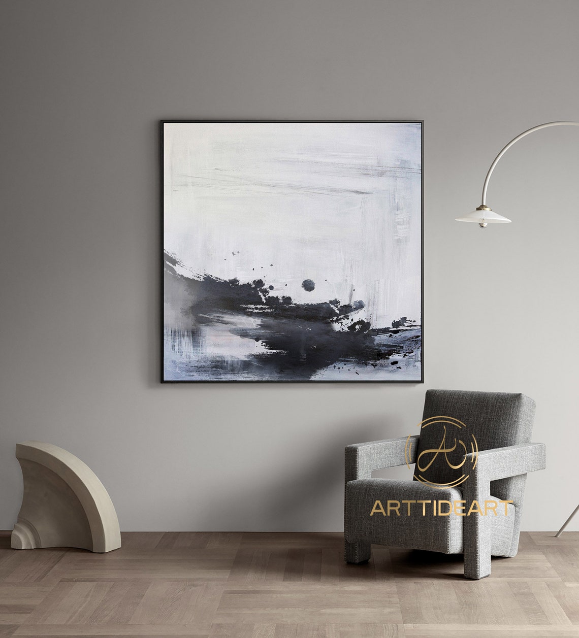 Large Abstract Sea Art Paintingabstract Wave Etsy