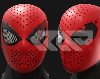 Traje clásico de Spider-Man con máscara 3D