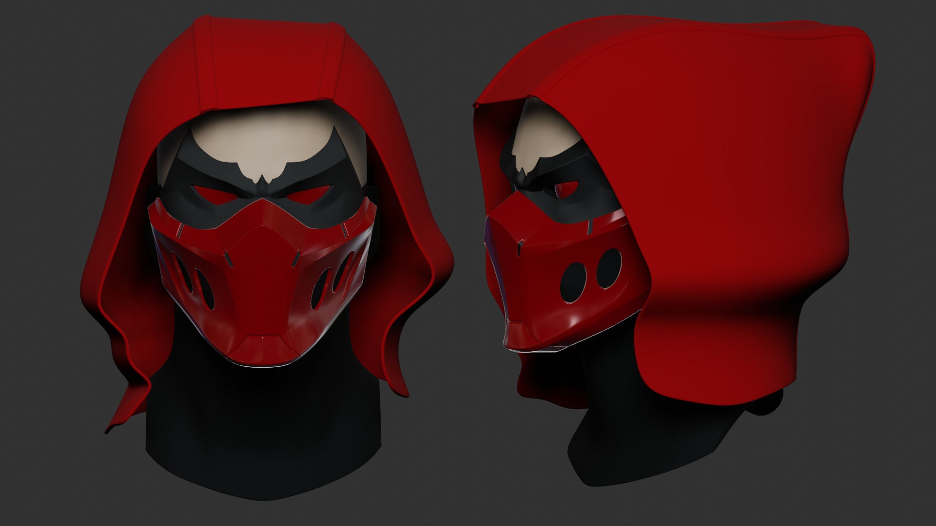 Игры красная маска. Red Hood Outlaw Mask. Red Hood маска. Красный капюшон. Маска 3д.