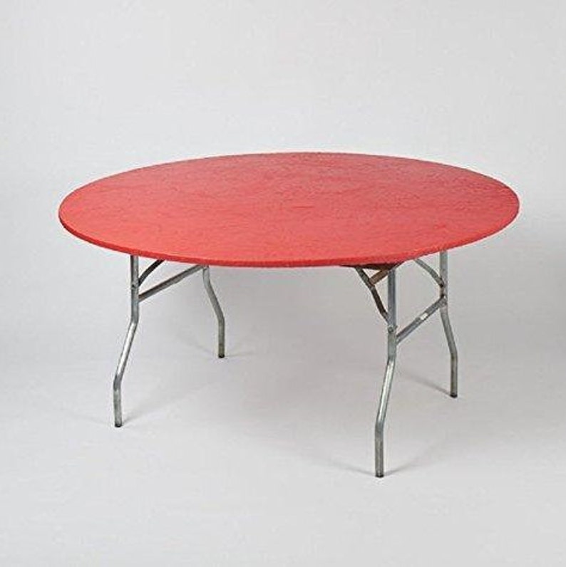 Solid Color Plastic Round Fitted Table Cover 2pack in 19 Color Options
