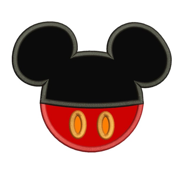 Mickey Ears Applique Design