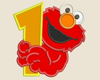 Elmo 1st Birthday Applique Design