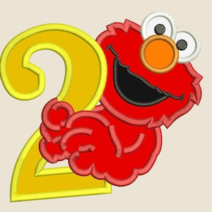 Elmo 2nd Birthday Applique Design