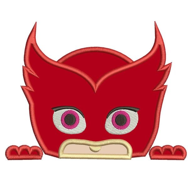 Peeker Owlette Pj Mask Applique Design