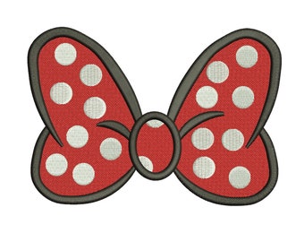 Minnie Mouse Bow Embroidery Design 7 sizes Instant DOWNLOAD