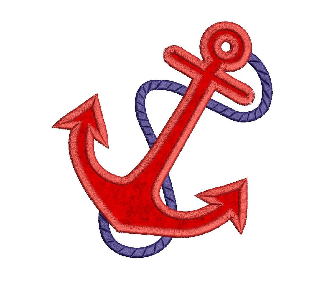 Anchor Applique Design Etsy