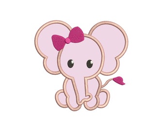 Elephant Baby Applique Design