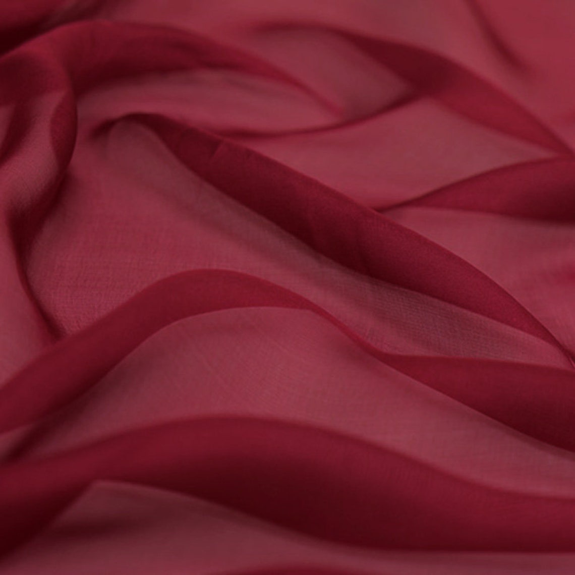 Burgundy 6mm silk chiffon fabric for bridal wedding dress Etsy