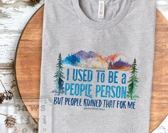 Introvert T-Shirt I Used to be a People Person, Antisocial Graphic Tee