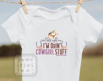 Cowgirl Stuff Infant Bodysuit, Ranch Rodeo Life Baby Girl Clothes