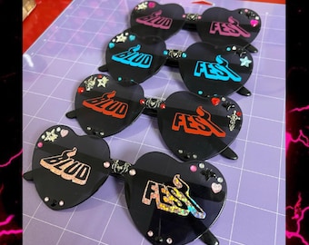 YB CUSTOM GLASSES  | custom | personalised | accessory | concert | festival