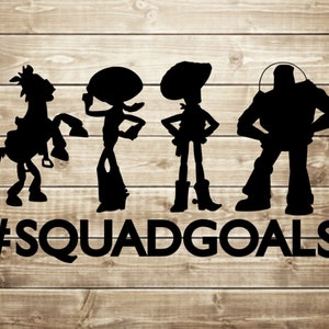 Svg d'objectifs de l'équipe de hashtag Toy Story, Toy Story #squadgoals svg, svg Toy Story, fichiers coupés pour silhouette cricut, TÉLÉCHARGEMENT IMMÉDIAT
