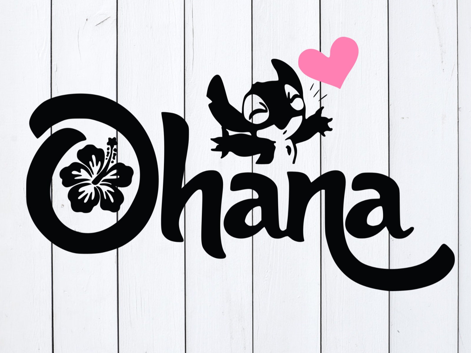 Stitch OHANA - Family Disney Silhouette Vinyl Decals, Glass Decals for in  2023
