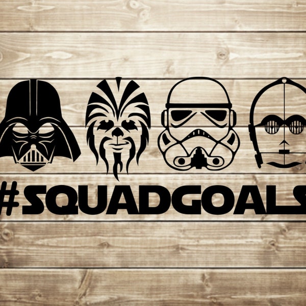 Star wars squadgoals svg, star wars #squadgoals svg, hashtag, svg cut files cricut silhouette, INSTANT DOWNLOAD